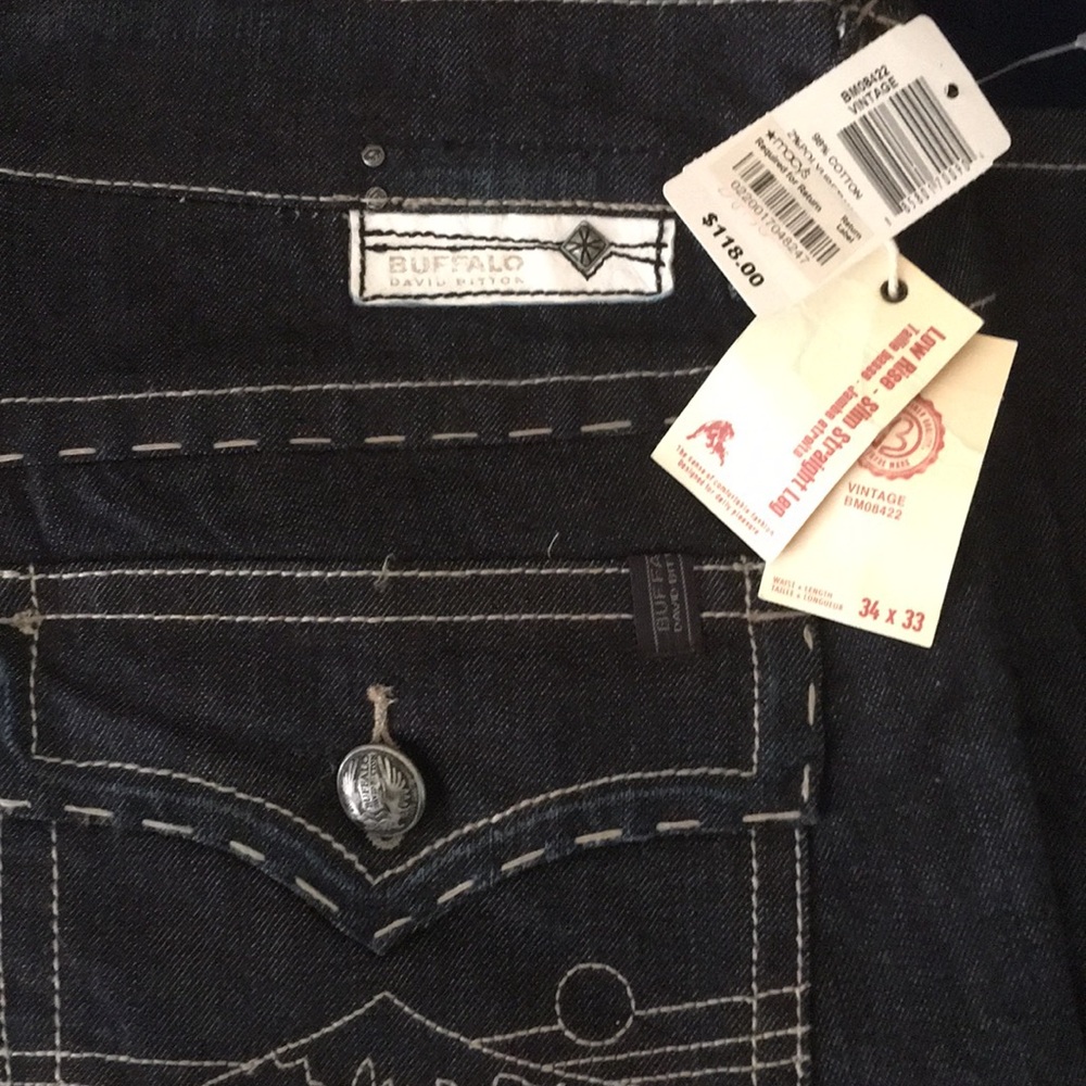 NWT - buffalo jeans - very dark blur denim